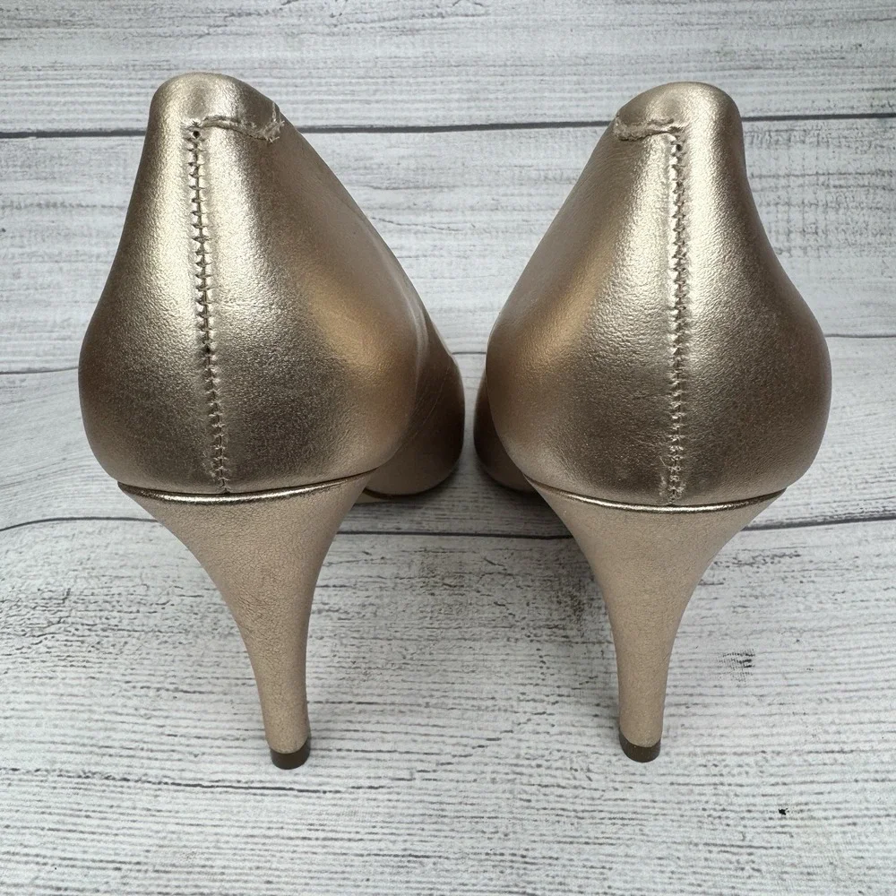 Corso Como Gold Leather Heels Pumps‎ Size 6.5